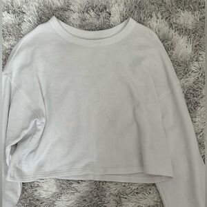 Hollister white cropped shirt